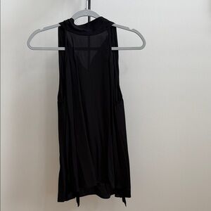 Massimo Dutti Black Sleeveless with tie at back of neck